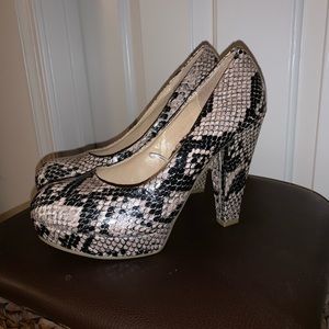 Snakeskin Pumps